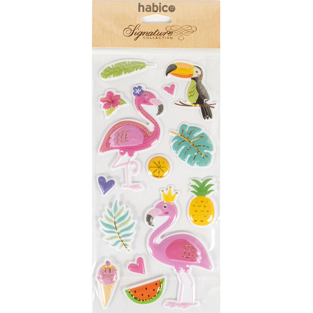 PUFFY STICKERS TROPICAL 10PCS