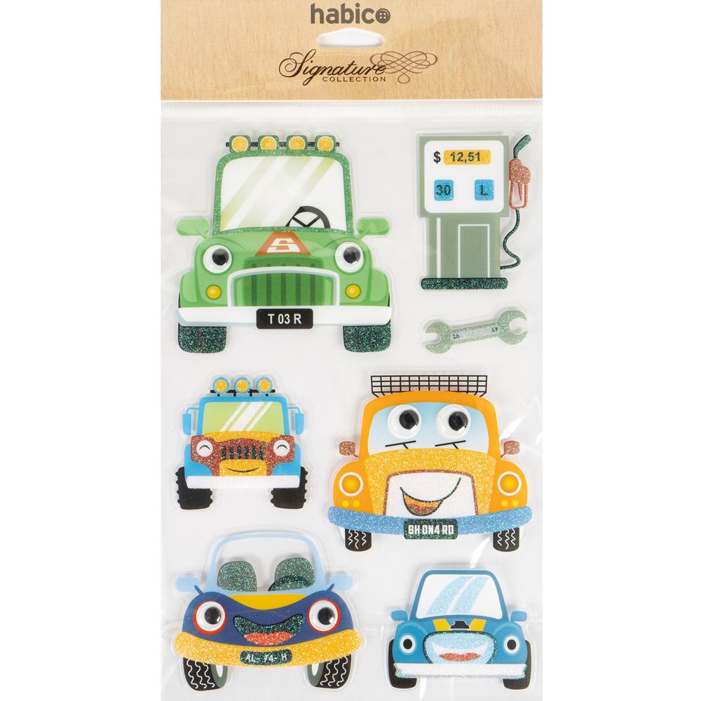 GOOGLY EYE STICKERS CARS 10PCS