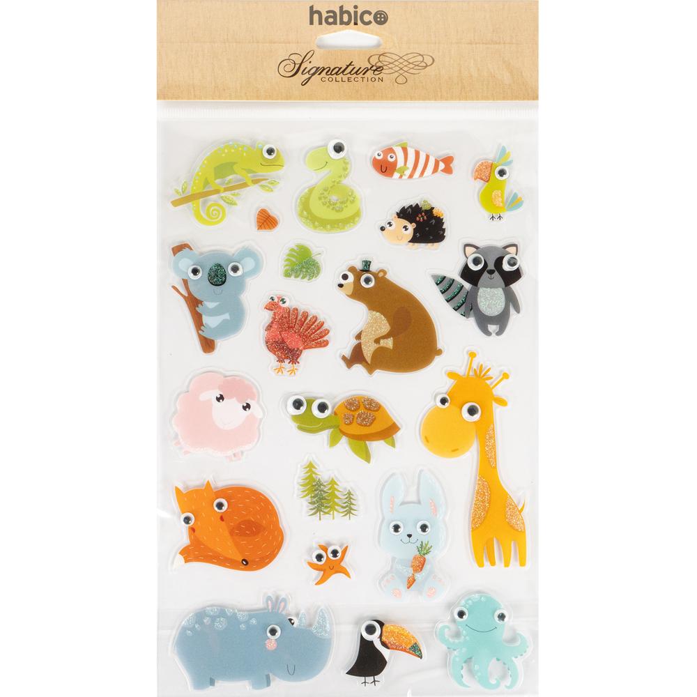 GOOGLY EYE STICKERS ANIMALS 10PCS