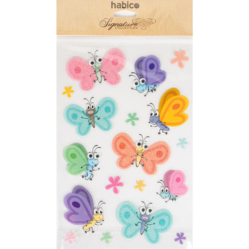 GOOGLY EYE STICKERS BUTTERFLIES 10PCS