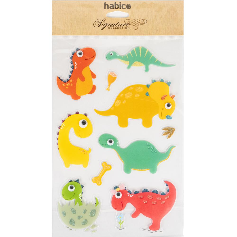 GOOGLY EYE STICKERS DINOSAURS 10PCS