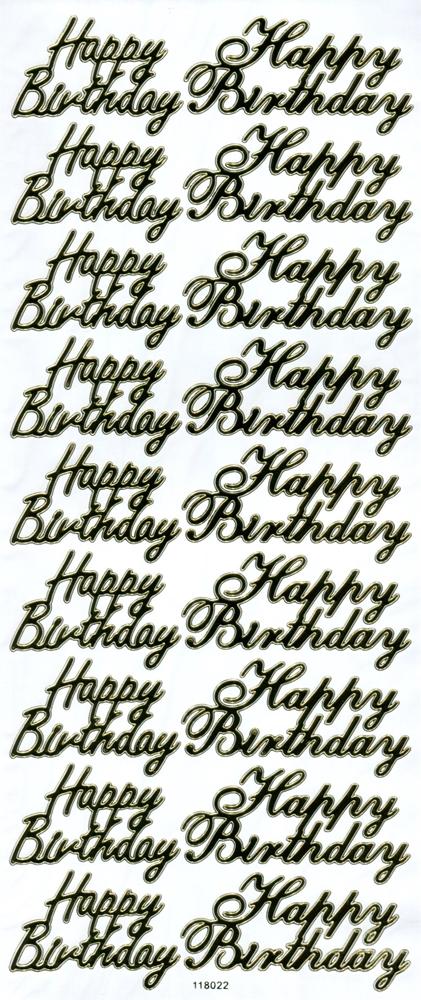 HAPPY BIRTHDAY PEEL OFF STICKERS