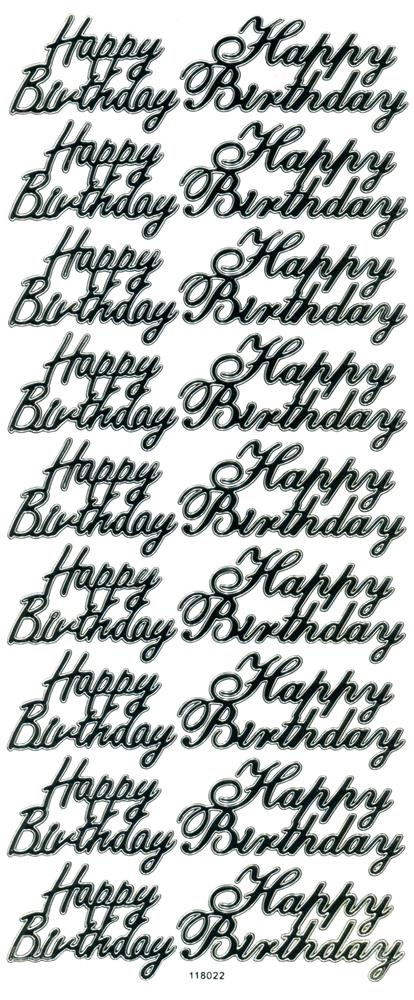 HAPPY BIRTHDAY PEEL OFF STICKERS