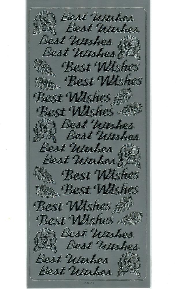 BEST WISHES PEEL OFF STICKERS