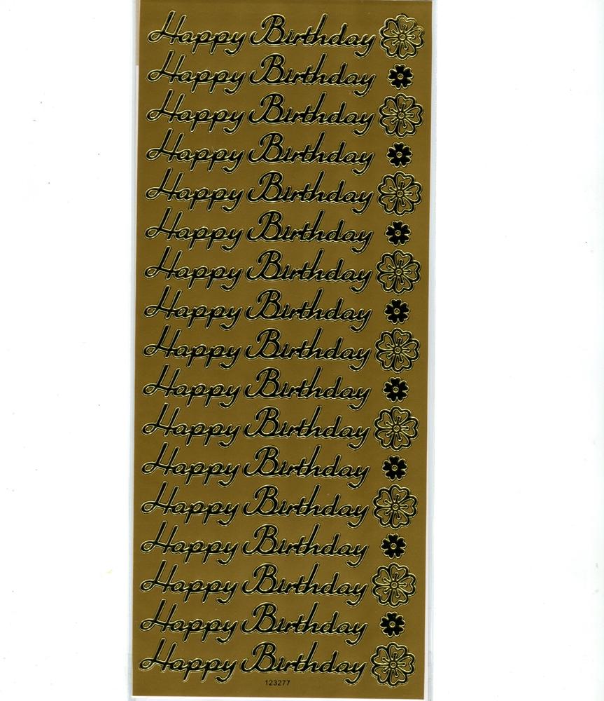 HAPPY BIRTHDAY PEEL OFF STICKERS