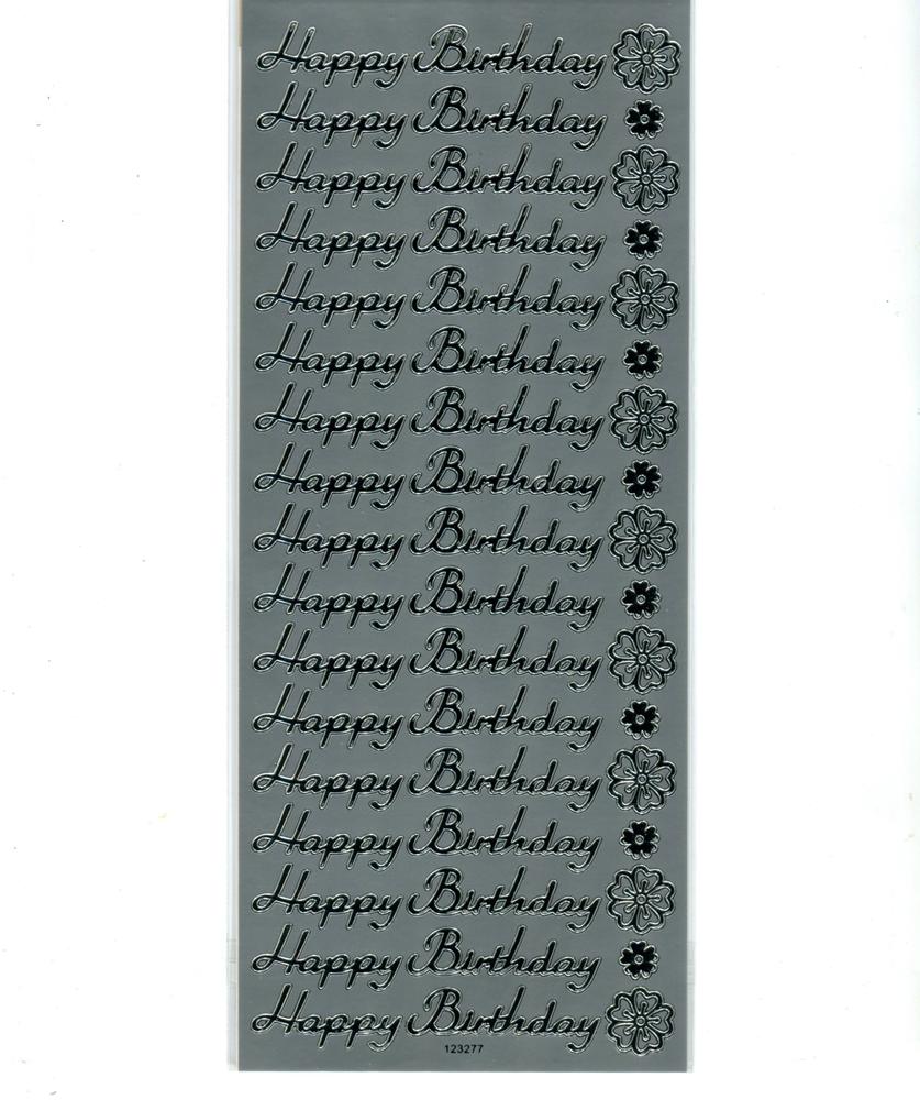 HAPPY BIRTHDAY PEEL OFF STICKERS