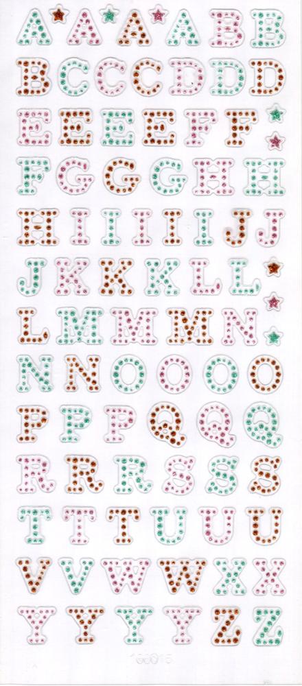 GEM STICKERS ALPHABET UPPER CASE