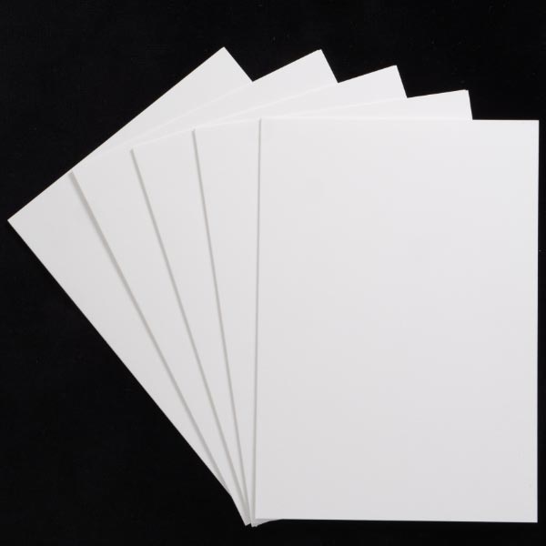 A6 CARDS CREASED & ENVELOPES WHITE