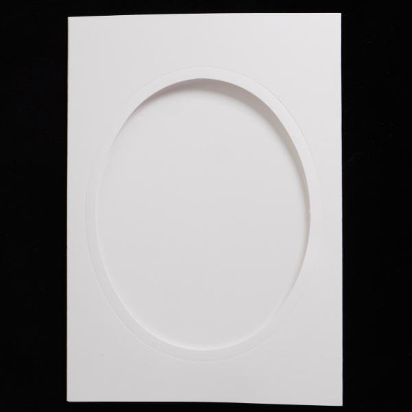 A6 CREASED CARDS OVAL APERTURE & ENVELOPES 876