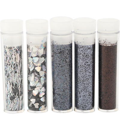 GLITTER SET PACK 5 ASSTD COLOURS 8601