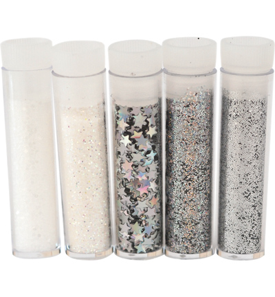 GLITTER SET PACK 5 ASSTD COLOURS 8602