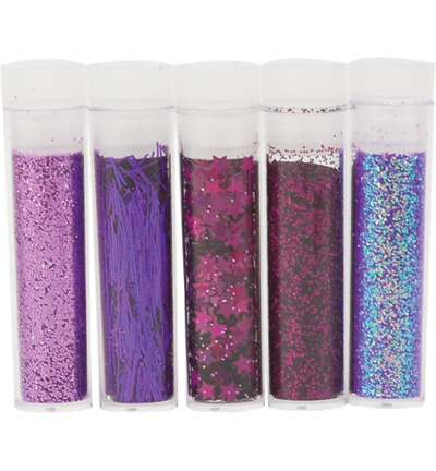 GLITTER SET PACK 5 ASSTD COLOURS 8609