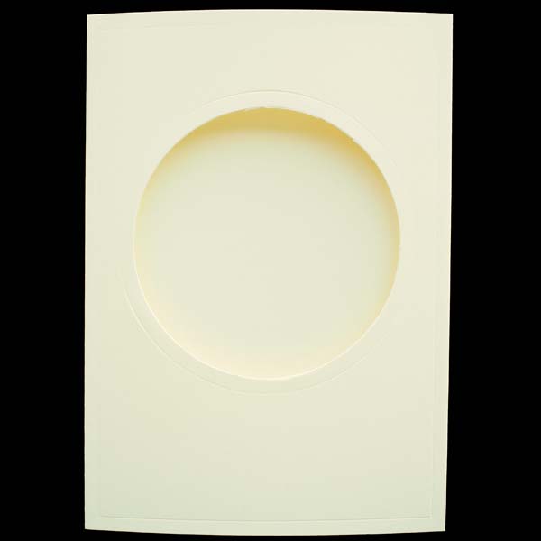 A6 CARDS/ENVELOPES CIRCLE APERTURE PK5 IVORY