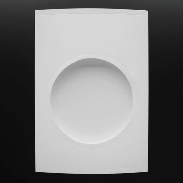 A6 CARDS/ENVELOPES CIRCLE APERTURE PK5 WHITE