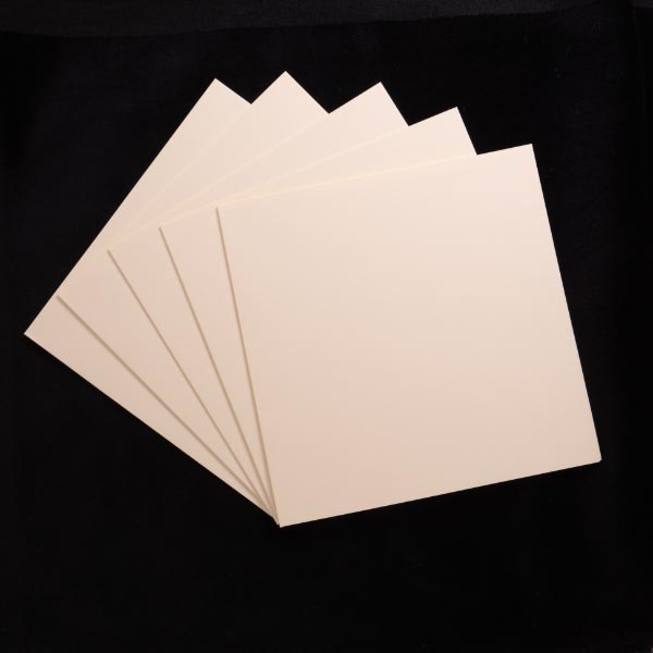 150 X 150 SQUARE PLAIN CARDS / ENV X 5 IVORY