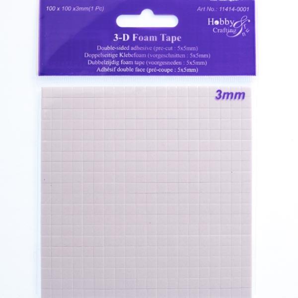 3-D Foam Pads 400pc 10 cards 10x10x3mm