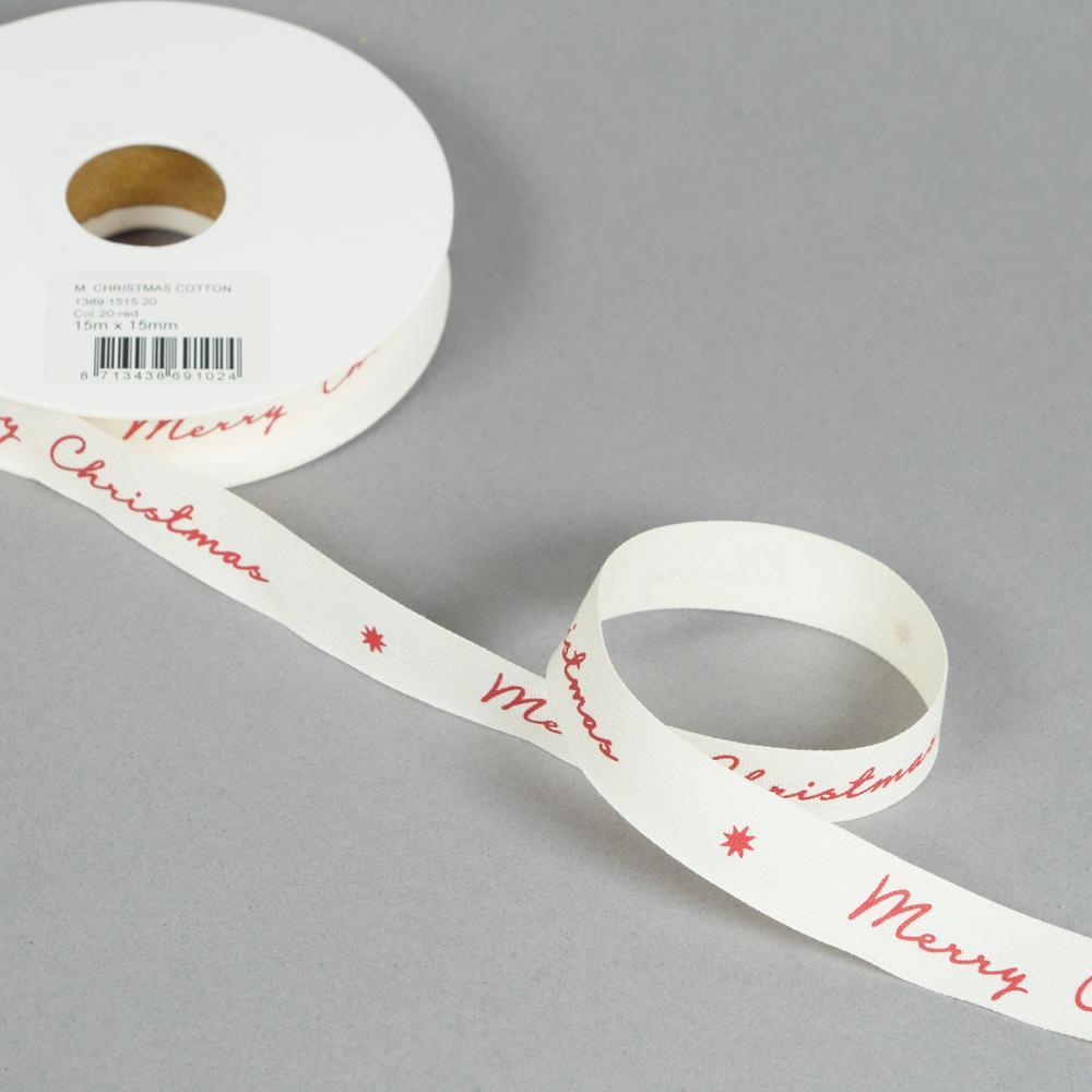 15MM COTTON MERRY CHRISTMAS 15M 20
