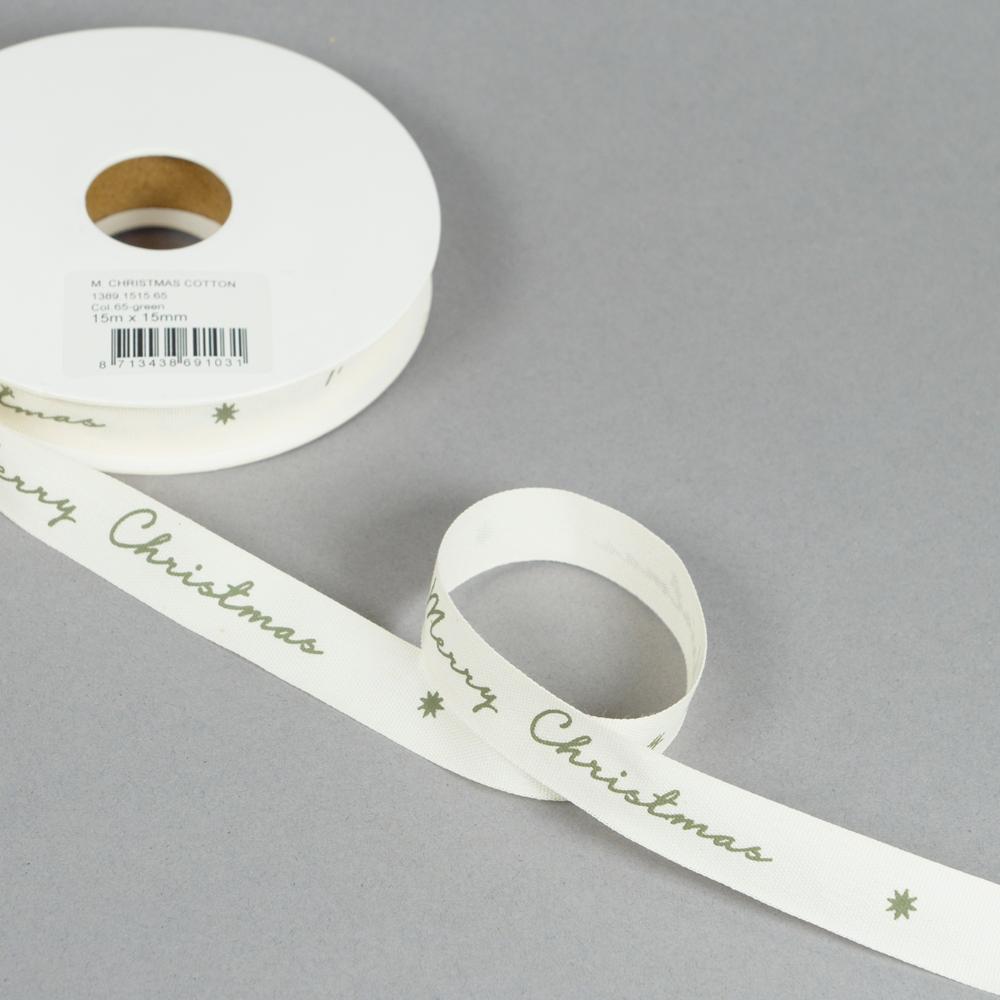 15MM COTTON MERRY CHRISTMAS 15M 65