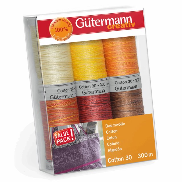 THREAD SET COTTON 30 300M 6 REELS 2