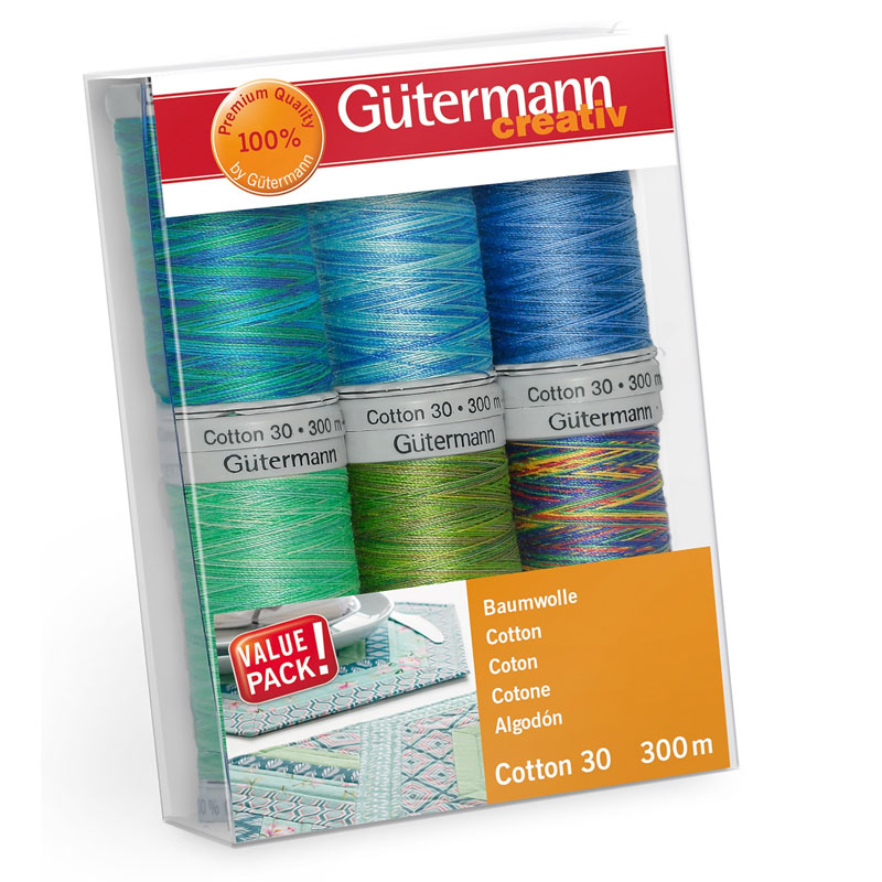THREAD SET COTTON 30 300M 6 REELS 3