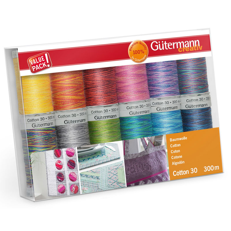 THREAD SET COTTON 30 300M 12 REELS 2