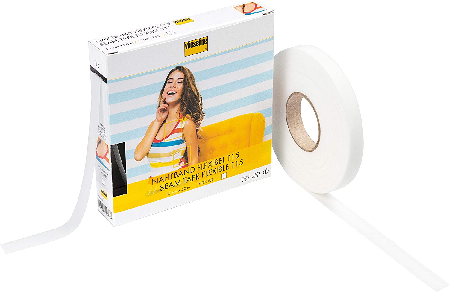 T15 SEAM TAPE FLEXIBLE 15MM X 50M White