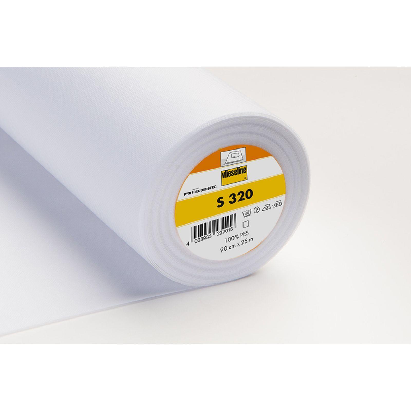 S 320 COLLAR INTERLINING 45CM X 25M WHITE