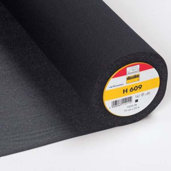 H 609 HIGH CLASS FUSIBLE KNIT INTERLINING BLACK