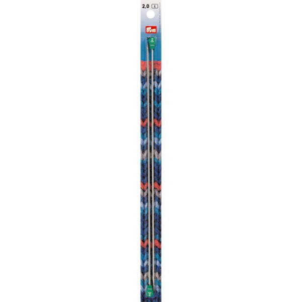 30CM ALUM KNIT PINS 2.00MM 191450