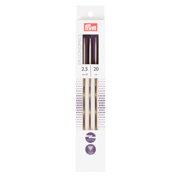 Prym 12 inch Double Point Aluminum Knitting Needles, 2.5mm