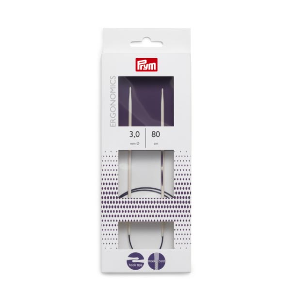 CIRCULAR ERGO KNITTING PIN 80CM/3MM 215802