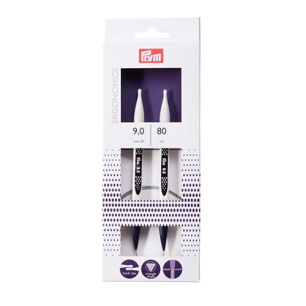 CIRCULAR ERGO KNITTING PIN 80CM/9MM 215812
