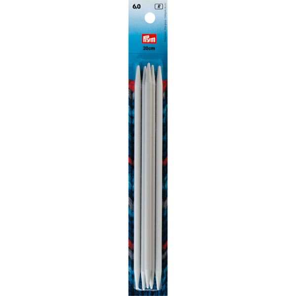 DP &GLOVE PLAST KNIT PINS 20CM 6.00MM GREY 218644