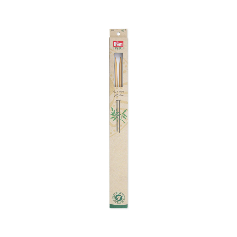 1530 SP KNITTING PINS BAMBOO 33CM 5MM 222117