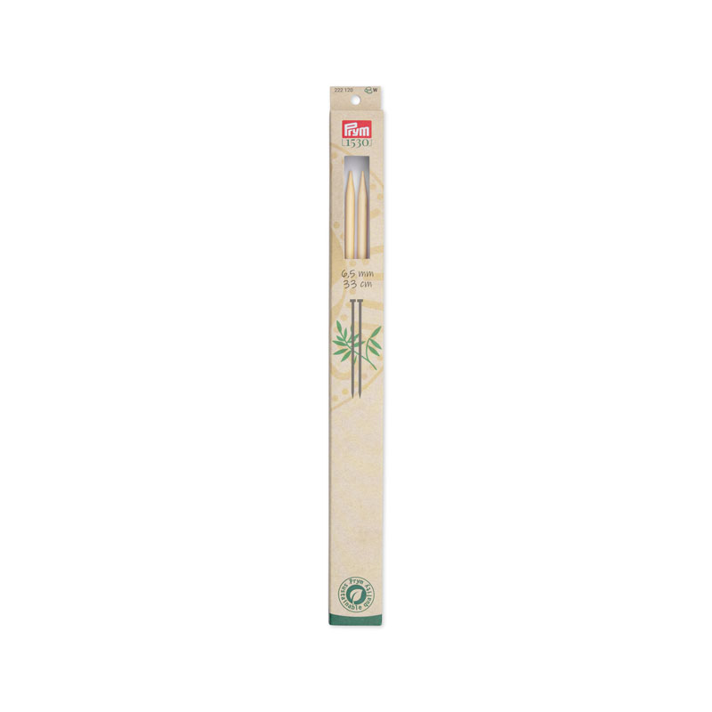 1530 SP KNITTING PINS BAMBOO 33CM 6.5MM 222120