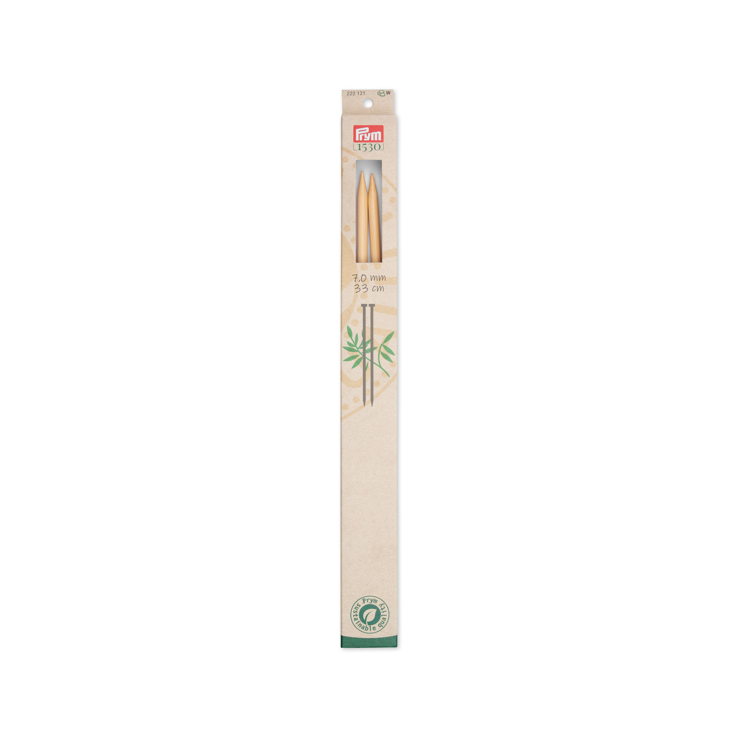 1530 SP KNITTING PINS BAMBOO 33CM 7MM 222121