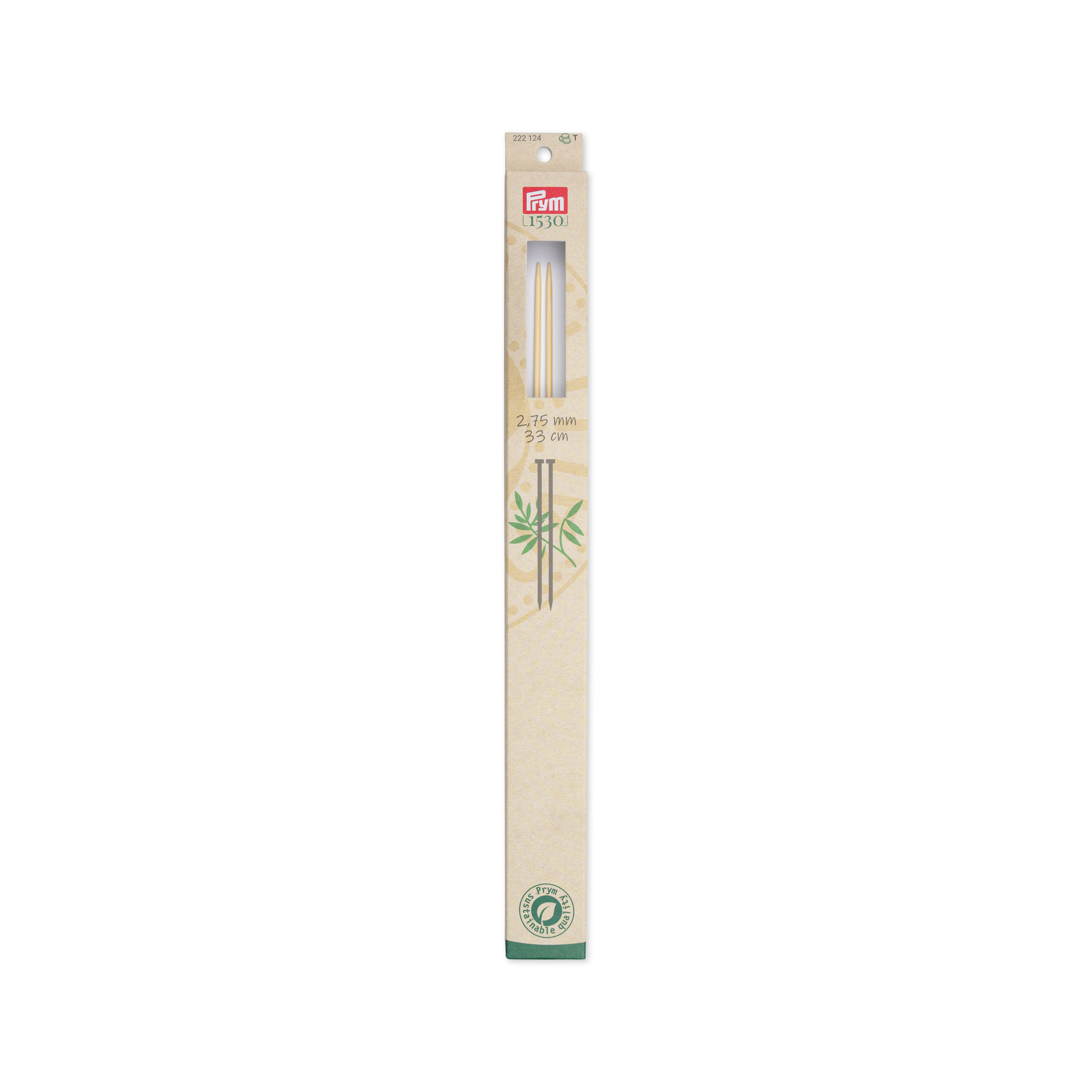 1530 SP KNITTING PINS BAMBOO 33CM 2.75MM 222124