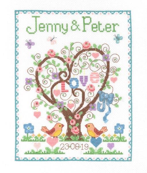 CROSS STITCH LOVE HEART WEDDING (MPCS03)