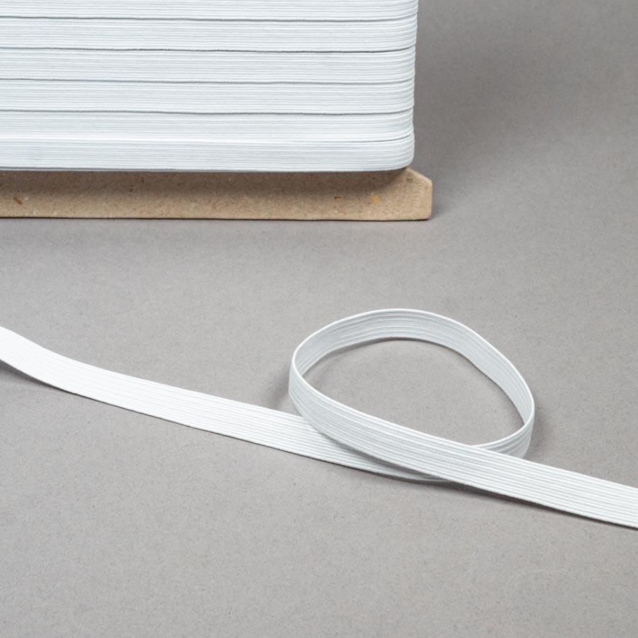 10MM/12CORD WHITE BOILPROOF ELASTIC 50MTS