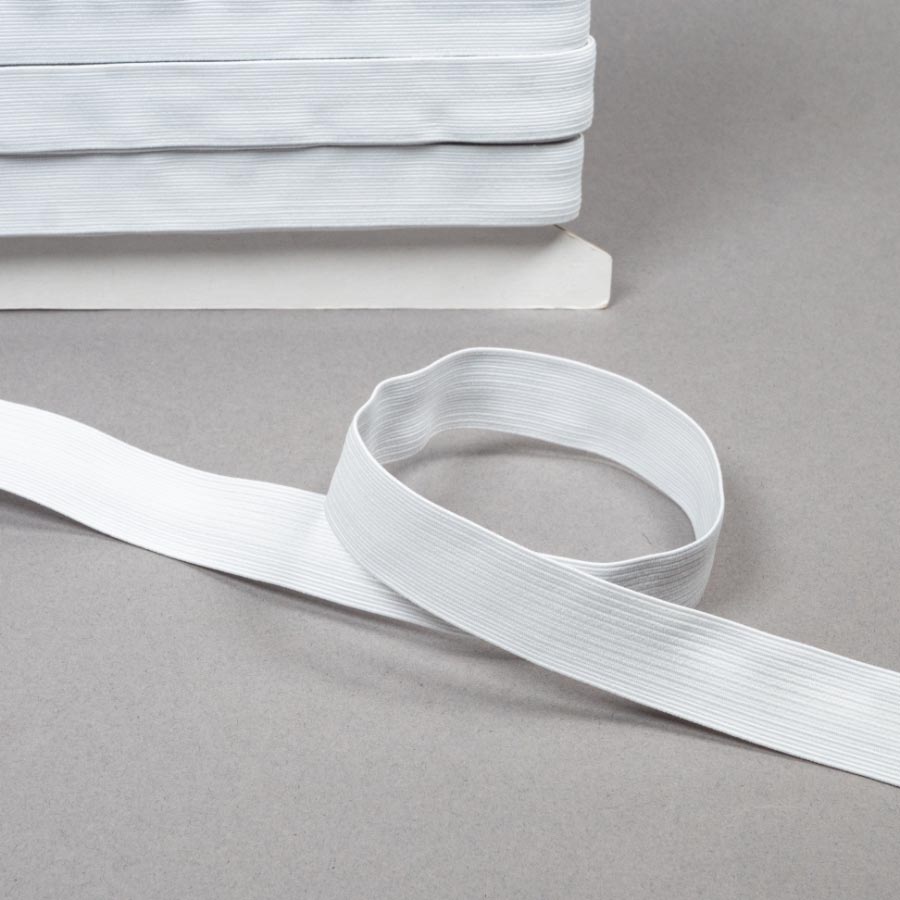20MM WHITE BOILPROOF ELASTIC 25M