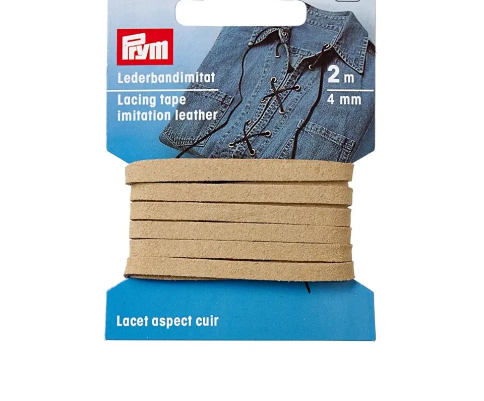 LACING TAPE IMITATION LEATHER 4MM BROWN 927931