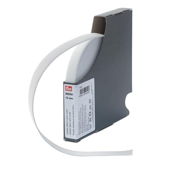ELASTIC TAPE SOFT 15MM WHITE 955351