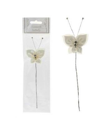 SATIN RIBBON BUTTERFLY/DIAMANTE BODY
