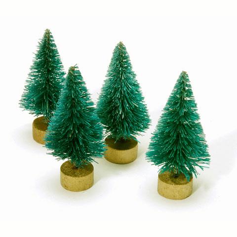 38MM XMAS SISAL TREE 4PC