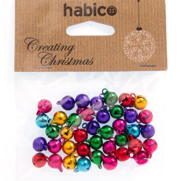 10MM JEWEL COLOURED BELLS 30PCS PK 6