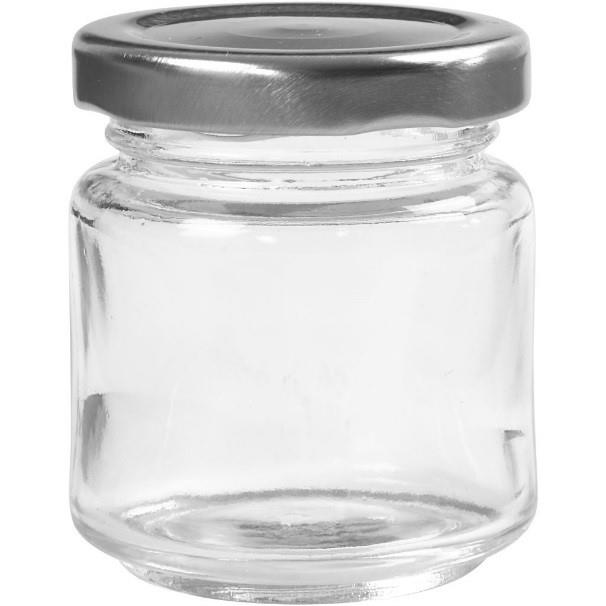 GLASS JAR 6.5 X 5.7CM 12PCS