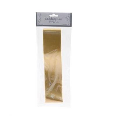 50MM GOLD WEDDING CAR RIBBON - 9MTS