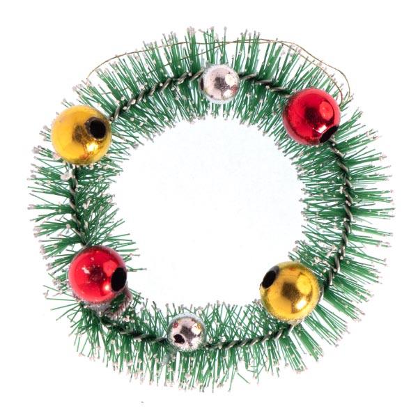 SISAL WREATH WITH BEADS 8CM PK 5