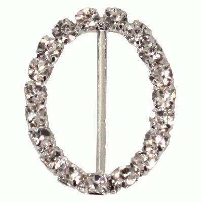 33MM OVAL DIAMANTE BROOCH 4pcs