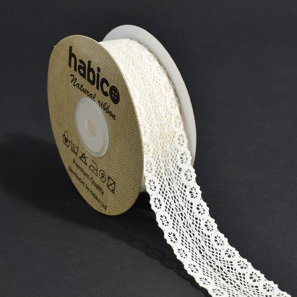 30MM LOZENGE EDGE COTTON LACE - 10MTS